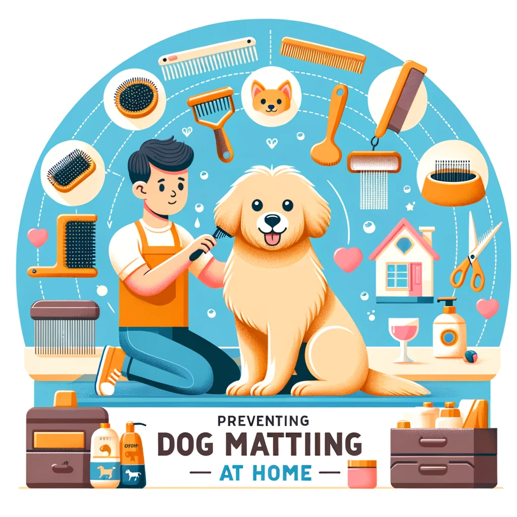 preventing dog matting at home